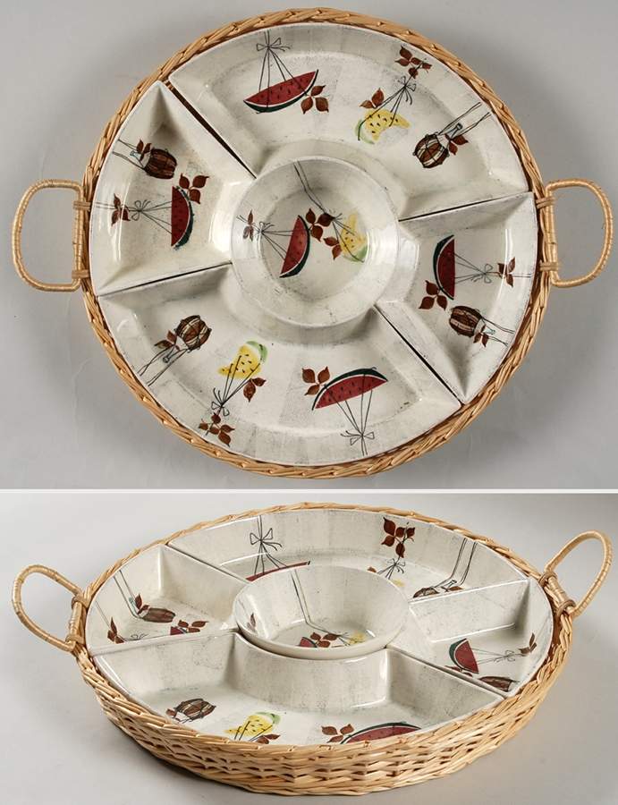 Jamaica 6 Pc Lazy Susan (4 Sides, 1 Center, Basket) by Royal Sealy-1