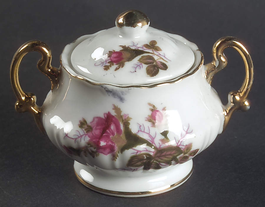 Moss Rose Mini Sugar Bowl & Lid by Royal Sealy-1
