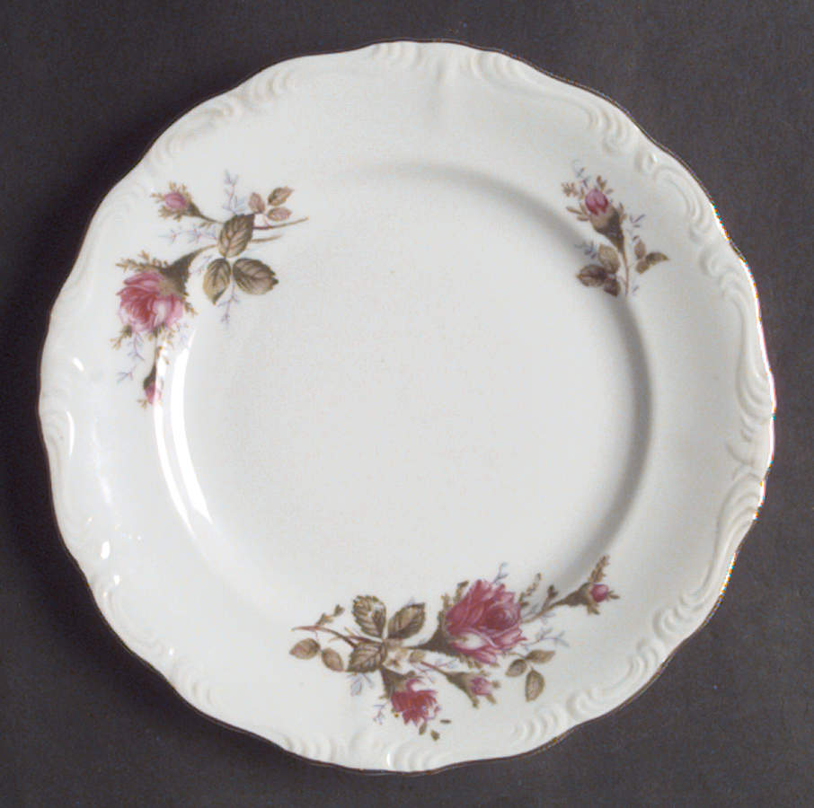 Moss Rose Salad Plate by Royal Sealy-1