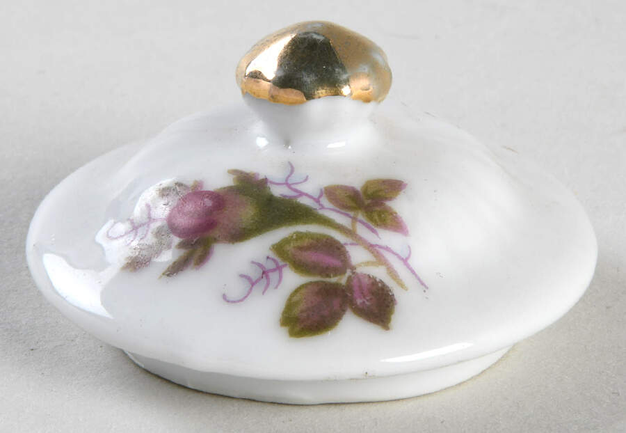 Moss Rose Lid for Mini Sugar Bowl by Royal Sealy-1