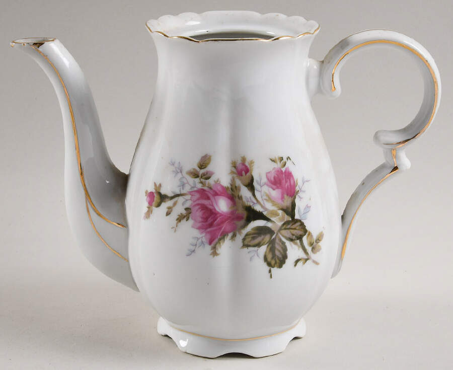 Moss Rose Coffee Pot No Lid by Royal Sealy-1