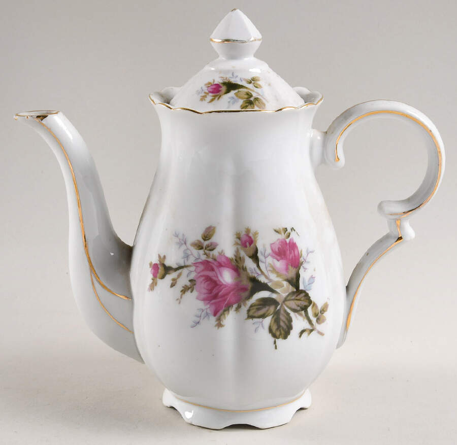 Moss Rose Coffee Pot & Lid by Royal Sealy-1