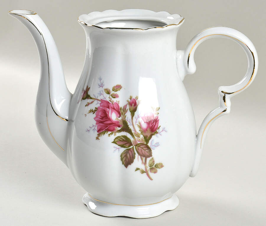 Moss Rose Coffee Pot No Lid by Royal Sealy-1