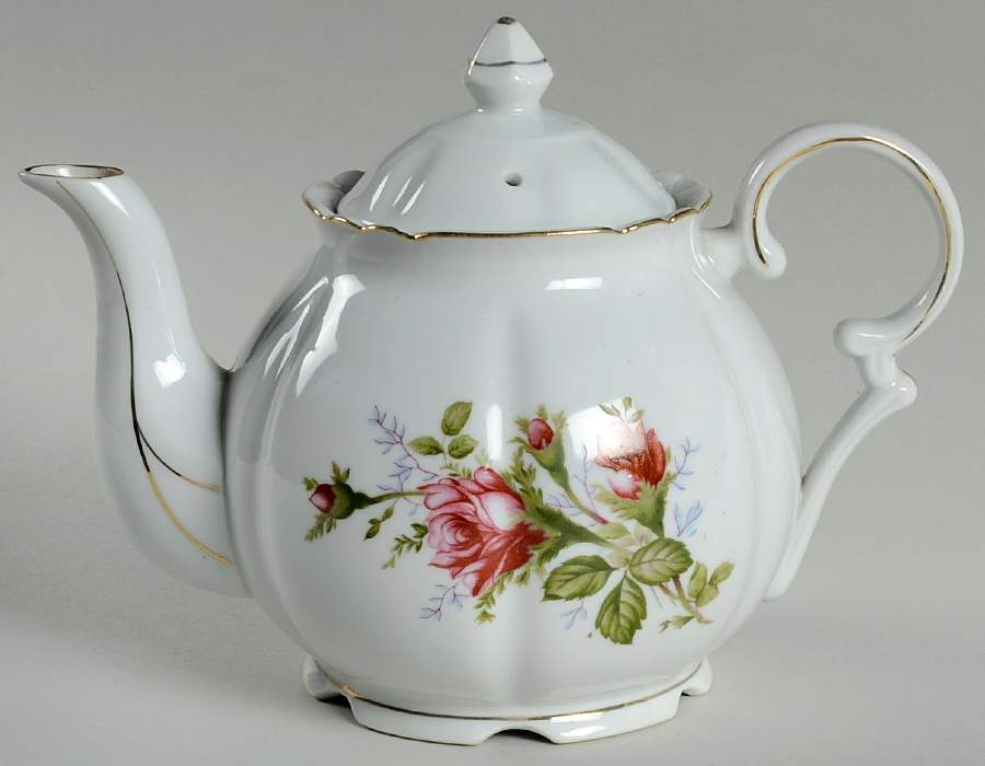 Moss Rose Teapot & Lid by Royal Sealy-1