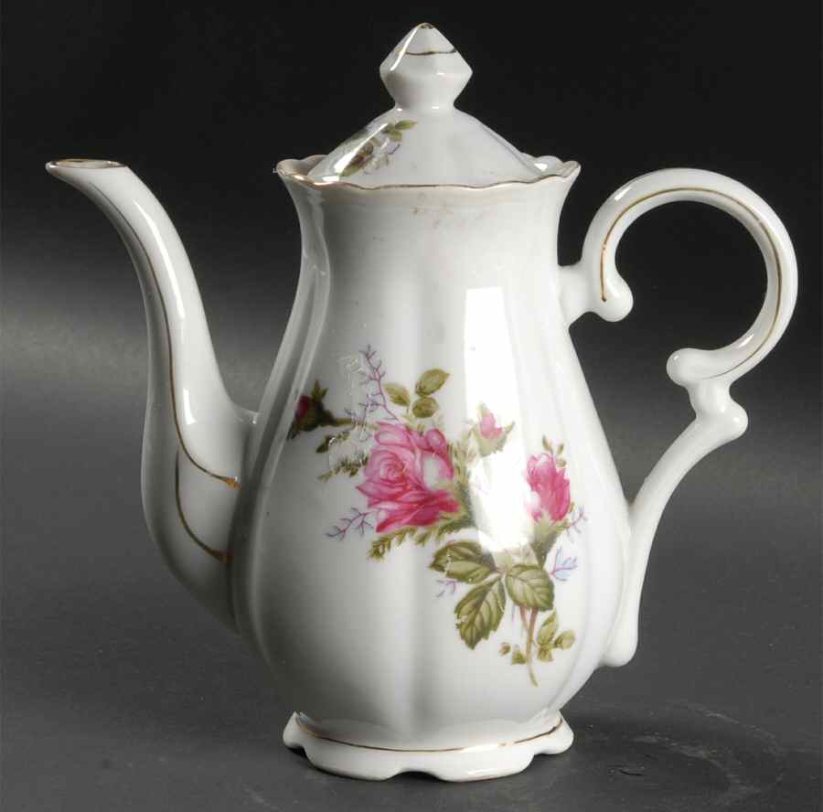 Moss Rose Mini Coffee Pot & Lid by Royal Sealy-1