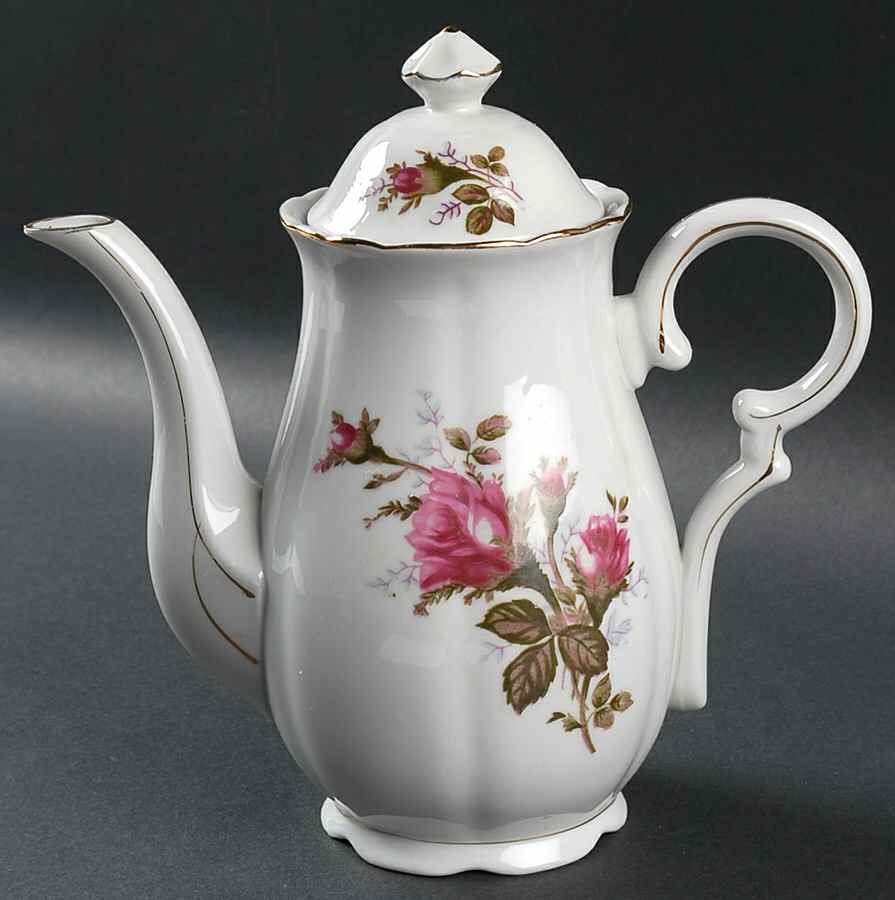 Moss Rose Coffee Pot & Lid by Royal Sealy-1