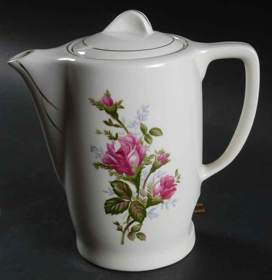 Moss Rose Electric Hot Water Pot with Lid & Cord by Royal Sealy-1