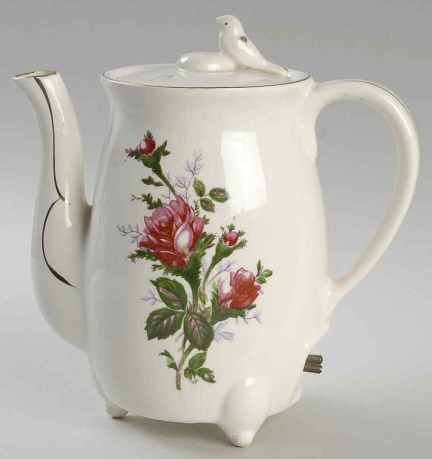 Moss Rose Electric Hot Water Pot, No Cord by Royal Sealy-1