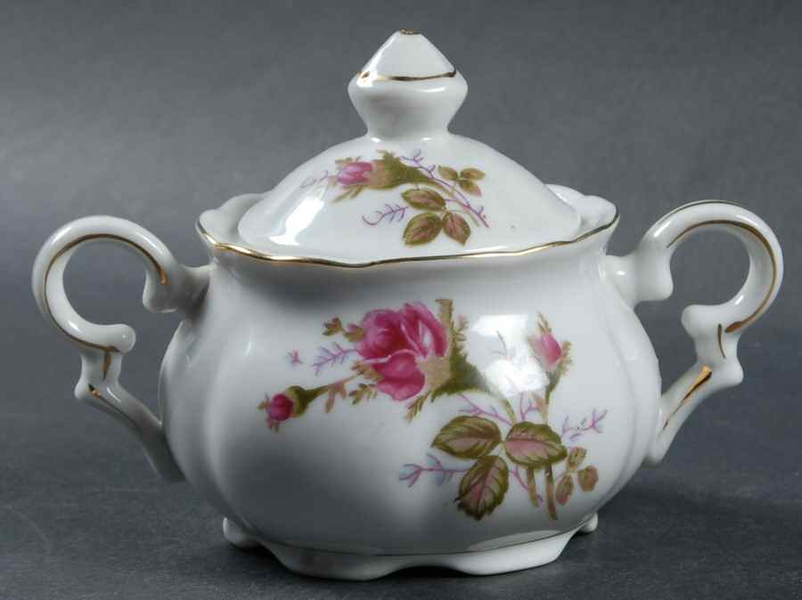 Moss Rose Mini Sugar Bowl & Lid by Royal Sealy-1