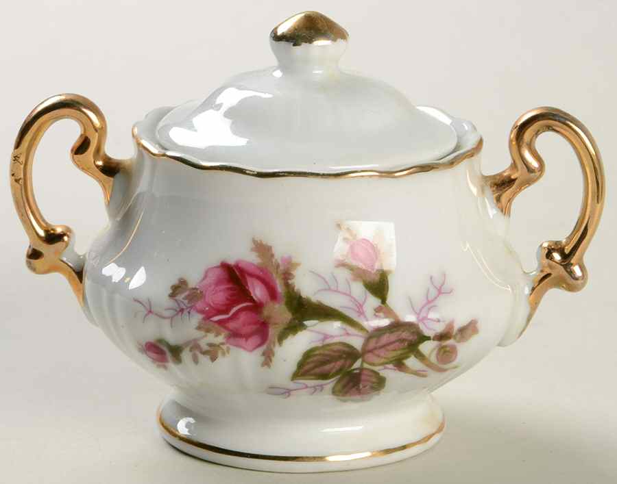Moss Rose Mini Sugar Bowl & Lid by Royal Sealy-1
