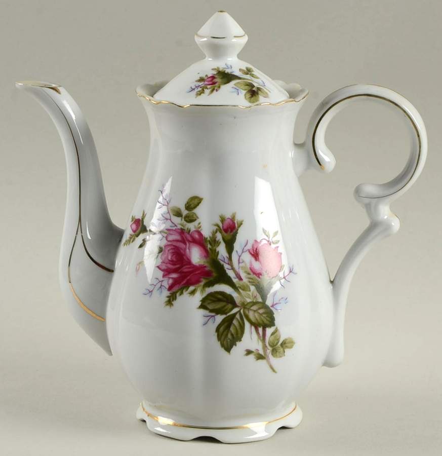 Moss Rose Small Coffee Pot & Lid by Royal Sealy-1