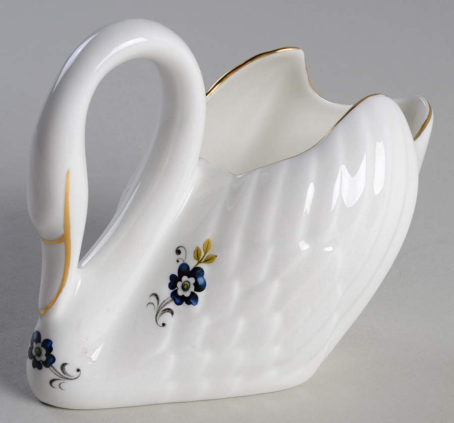 Blue Corn Flower Small Swan by Royal Tara-1