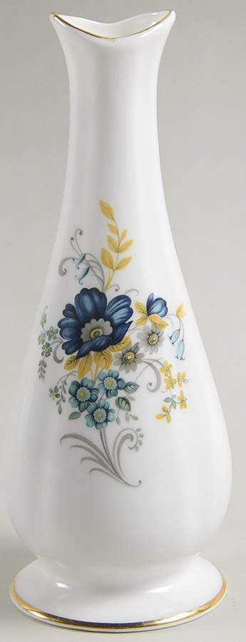 Blue Corn Flower 6" Bud Vase by Royal Tara-1
