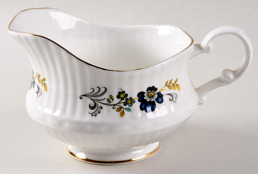 Blue Corn Flower Gravy Boat by Royal Tara-1