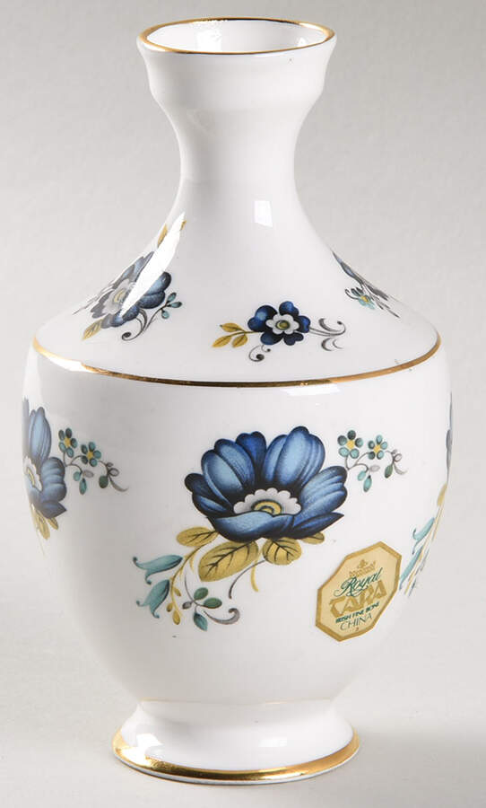 Blue Corn Flower 5" Vase by Royal Tara-1