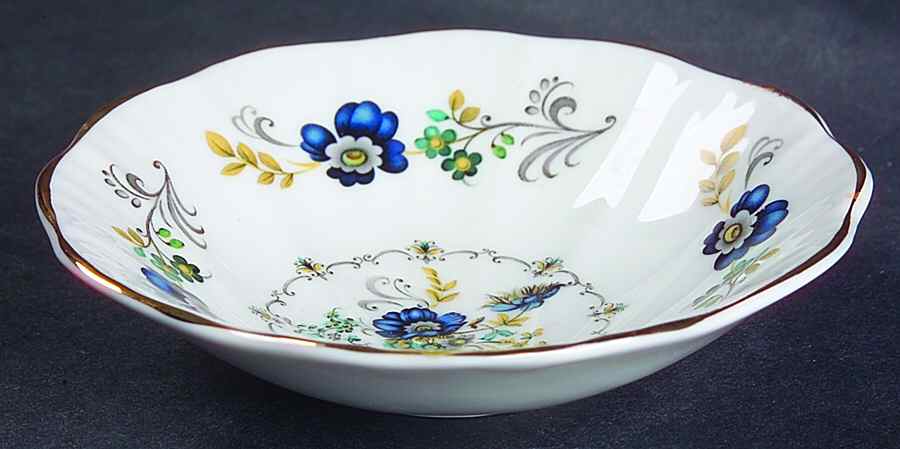 Blue Corn Flower Shell Shaped Dish by Royal Tara-1
