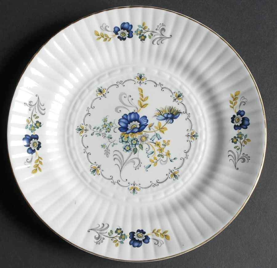 Blue Corn Flower Salad Plate by Royal Tara-1