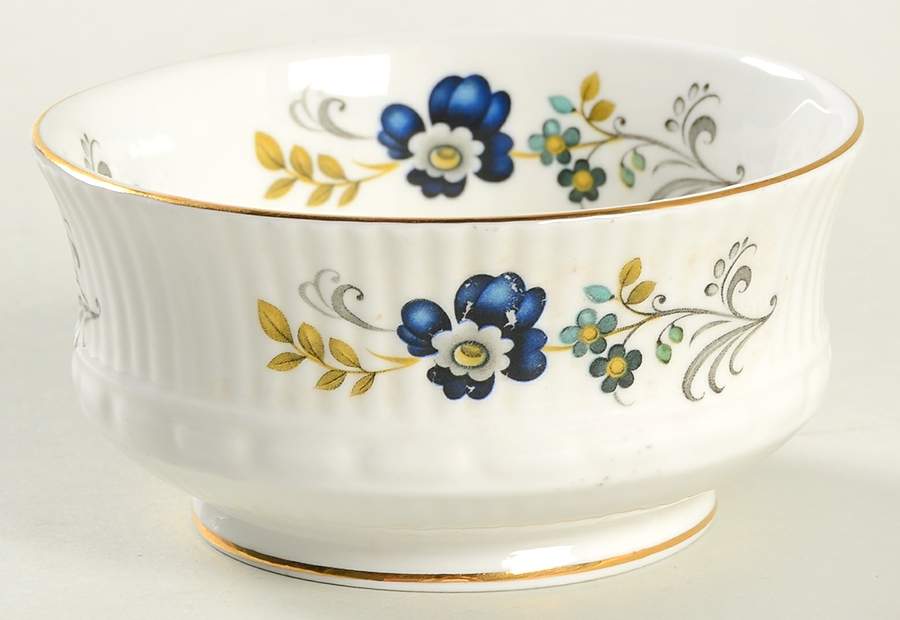 Blue Corn Flower Mini Open Sugar Bowl by Royal Tara-1
