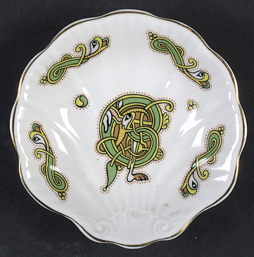 Book of Kells Scalloped Oyster Dish by Royal Tara-1