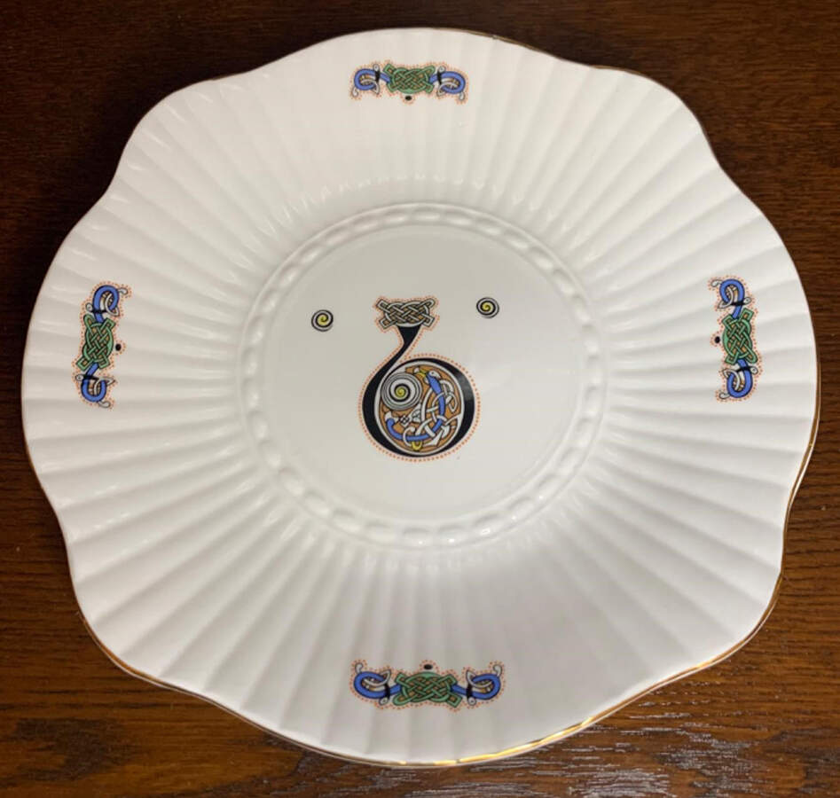 Book of Kells 9" Square Cake Plate by Royal Tara-1