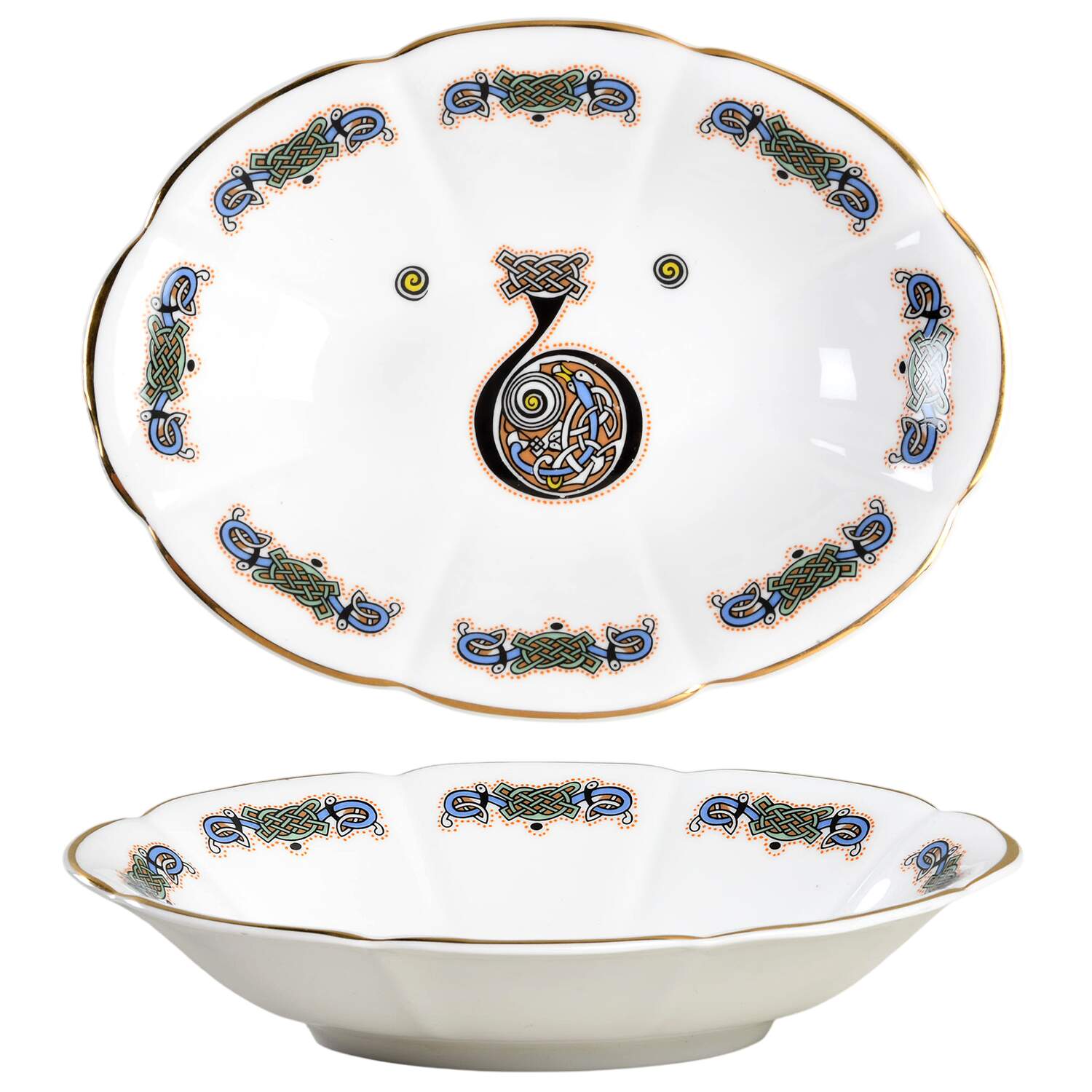 Book of Kells Oval Sweet Meat Dish by Royal Tara-1
