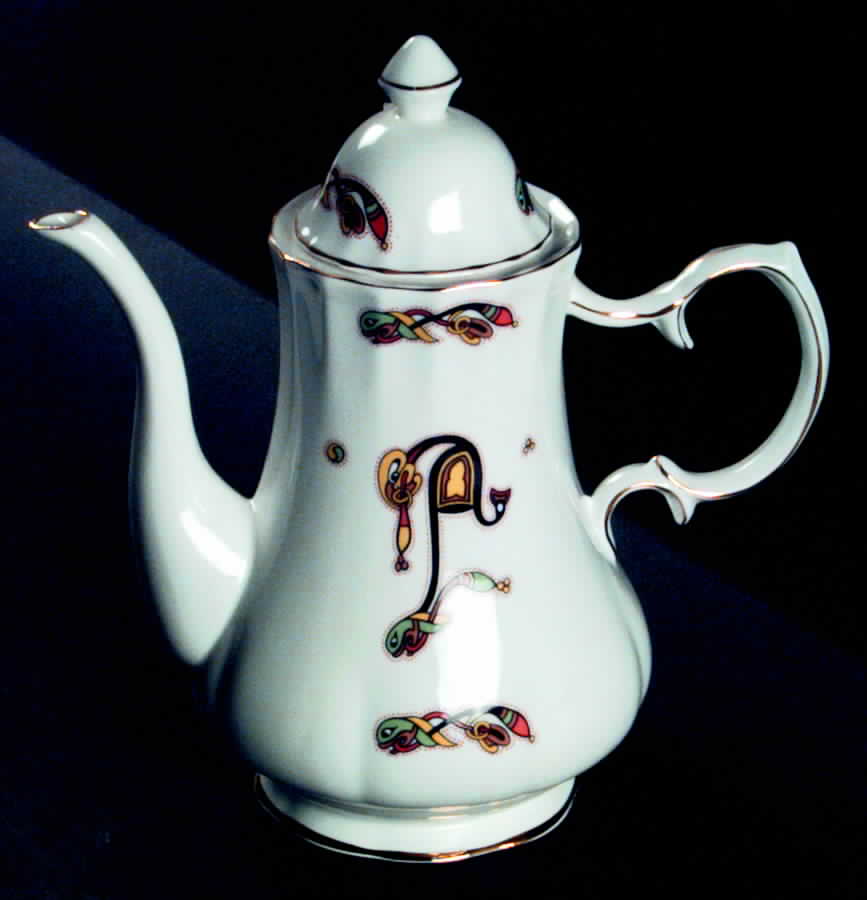 Book of Kells Coffee Pot & Lid by Royal Tara-1