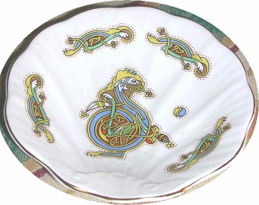 Book of Kells Scalloped Oyster Dish by Royal Tara-1
