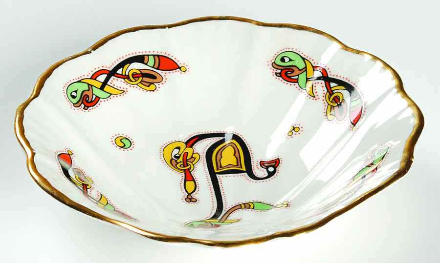 Book of Kells Scalloped Oyster Dish by Royal Tara-1