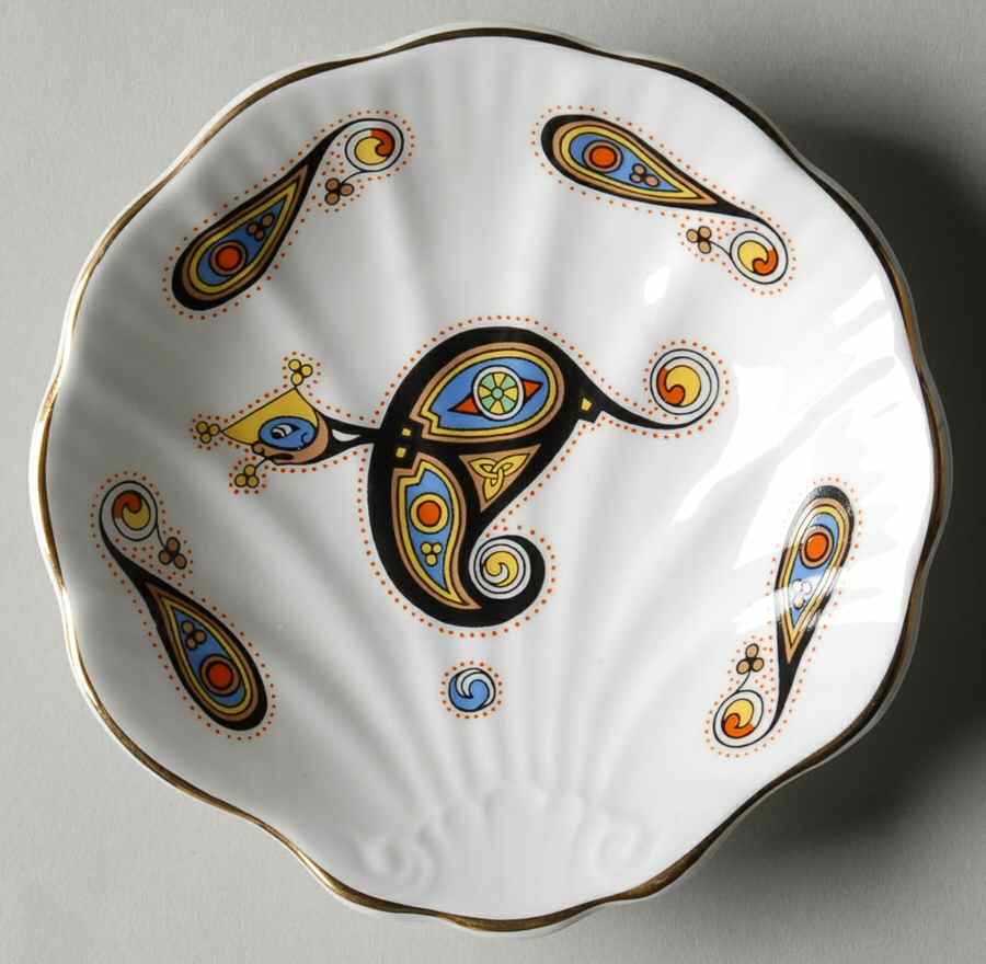 Book of Kells Scalloped Oyster Dish by Royal Tara-1