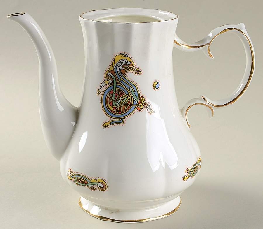 Book of Kells Small Coffee Pot No Lid by Royal Tara-1