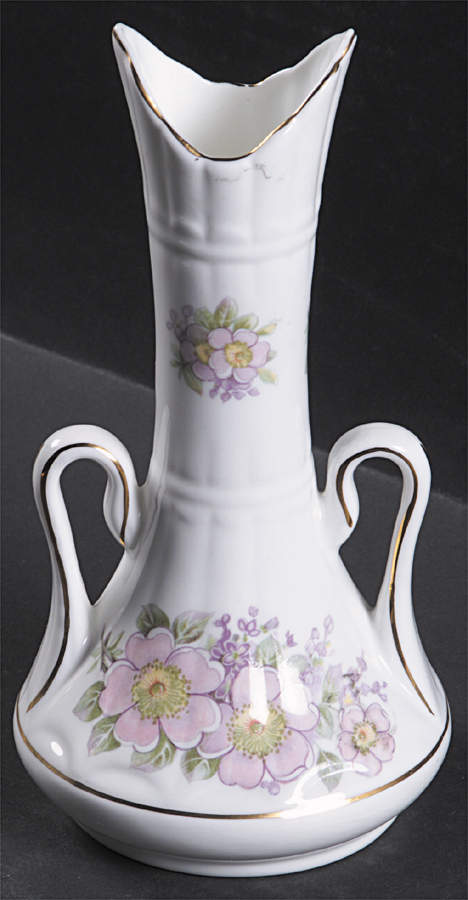 Irish Blossom 7" Handled Pillar Vase by Royal Tara-1