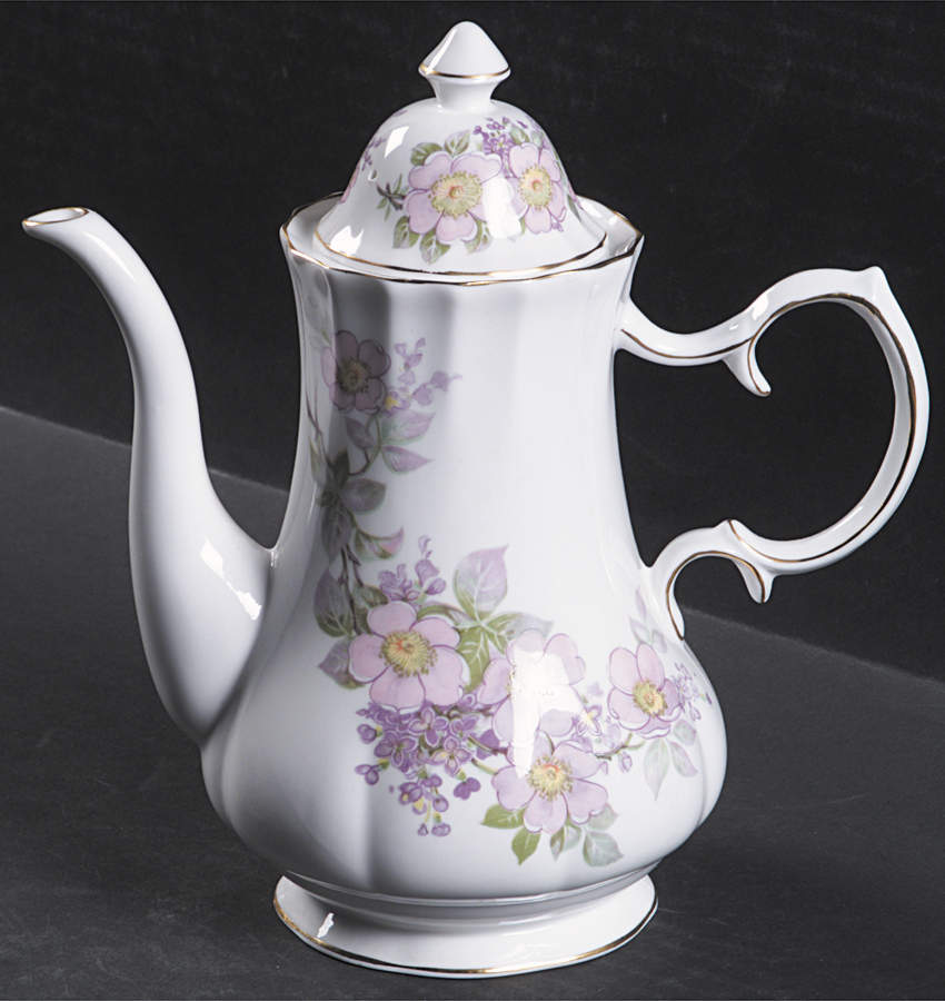 Irish Blossom Coffee Pot & Lid by Royal Tara-1