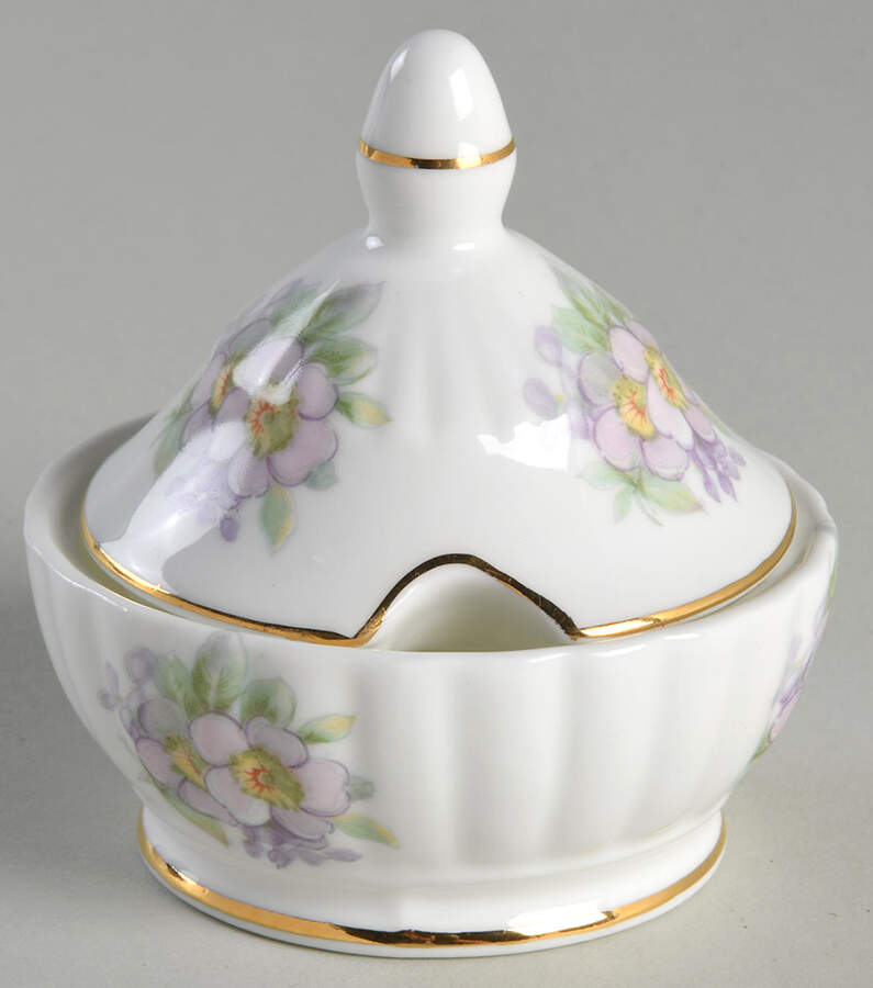 Irish Blossom Mustard Jar & Lid by Royal Tara-1