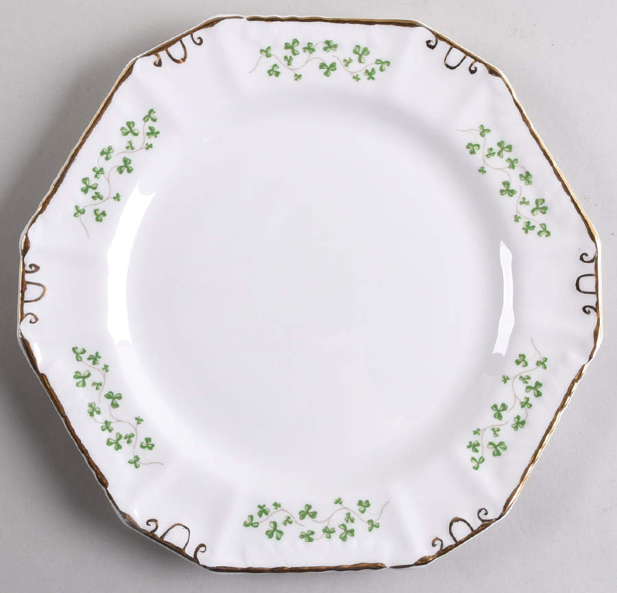Shamrock Octagonal Cake Plate by Royal Tara-1