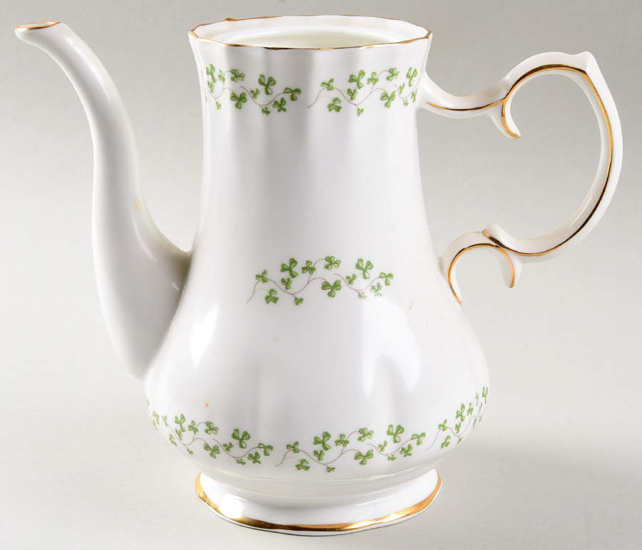 Shamrock Coffee Pot No Lid by Royal Tara-1