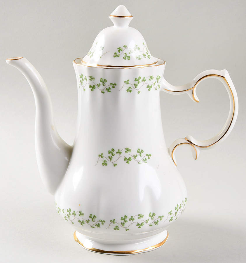 Shamrock Coffee Pot & Lid by Royal Tara-1