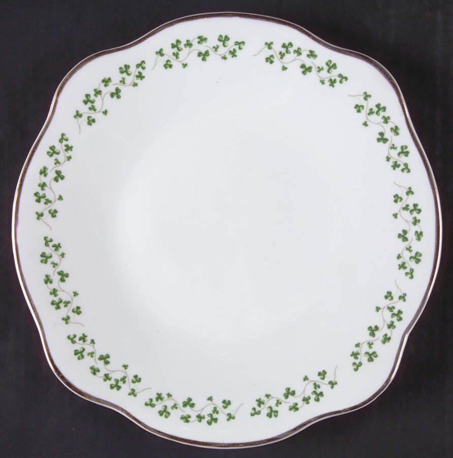 Shamrock 9" Square Cake Plate by Royal Tara-1