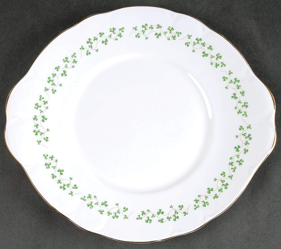 Shamrock Handled Cake Plate by Royal Tara-1