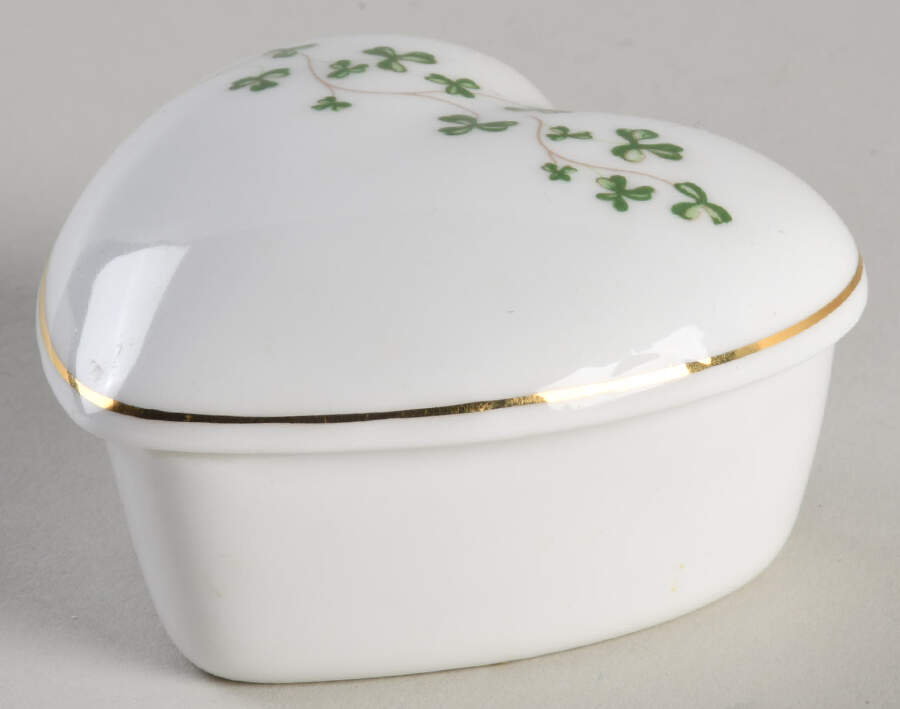 Shamrock 2" Heart Shape Box & Lid by Royal Tara-1