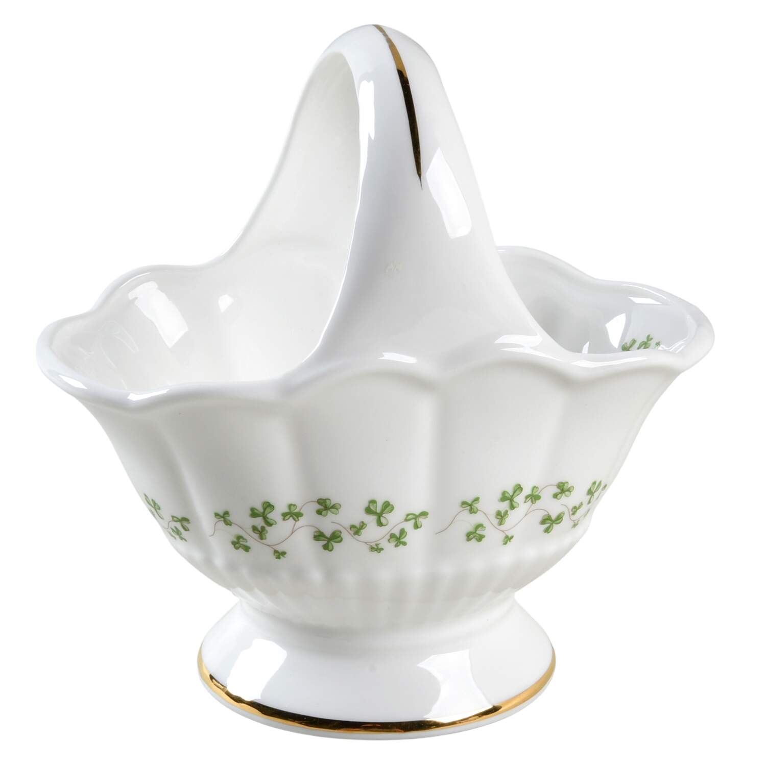 Shamrock Small Basket by Royal Tara-1