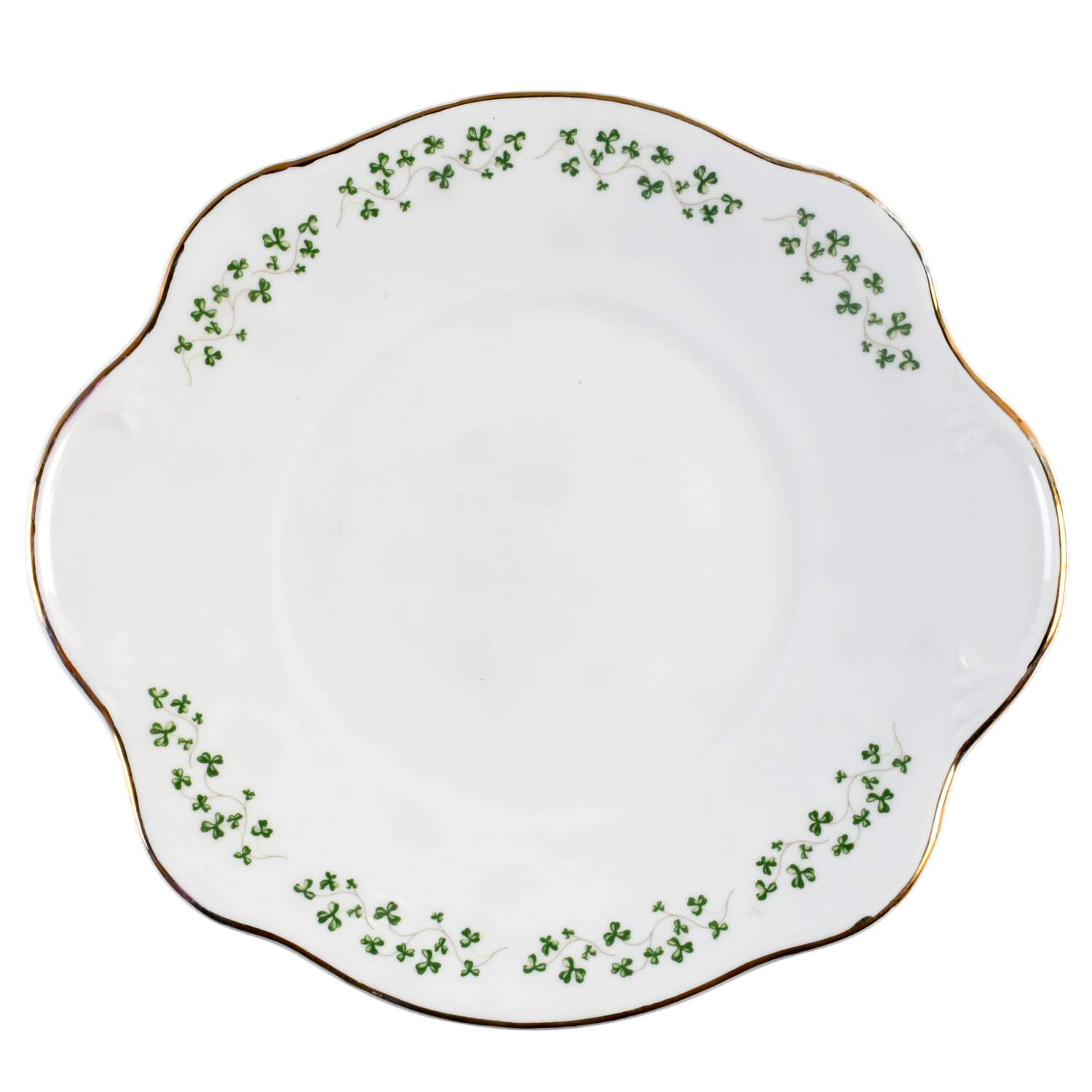 Shamrock Square Handled Cake Plate by Royal Tara-1