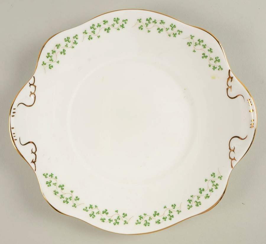 Shamrock Square Handled Cake Plate by Royal Tara-1
