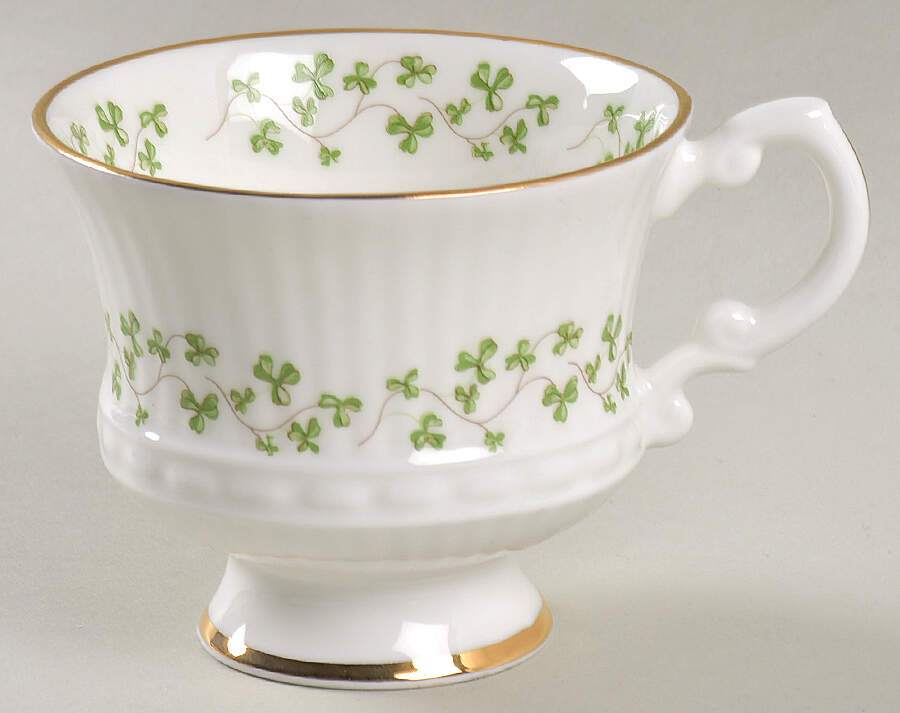 Trellis Shamrock (Ribbed, Fluted) Footed Cup by Royal Tara-1
