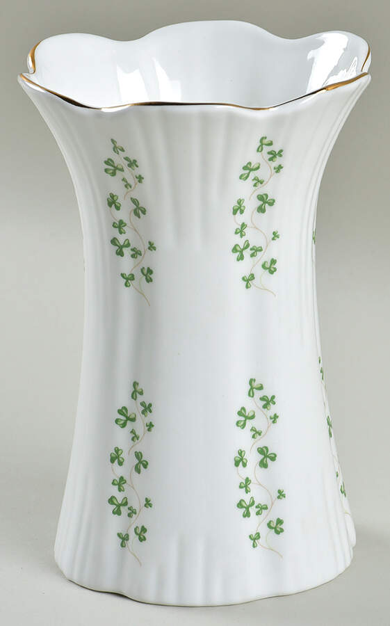 Trellis Shamrock (Ribbed, Fluted) 5" Vase by Royal Tara-1