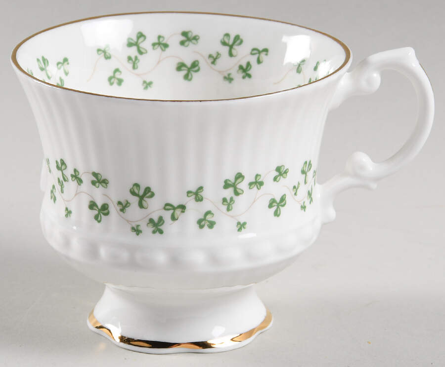 Trellis Shamrock (Ribbed, Fluted) Footed Cup by Royal Tara-1