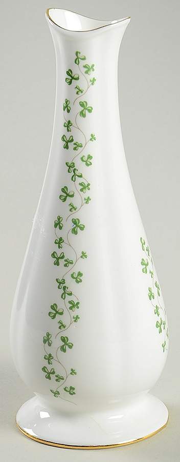 Trellis Shamrock (Ribbed, Fluted) 6" Bud Vase by Royal Tara-1