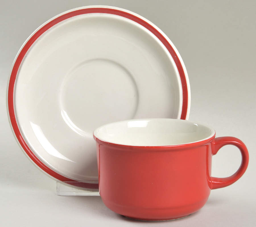 Bold Flat Cup & Saucer Set by Royal Tudor-1