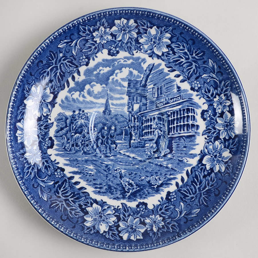 Coaching Taverns Blue Saucer for Jumbo Cup by Royal Tudor-1