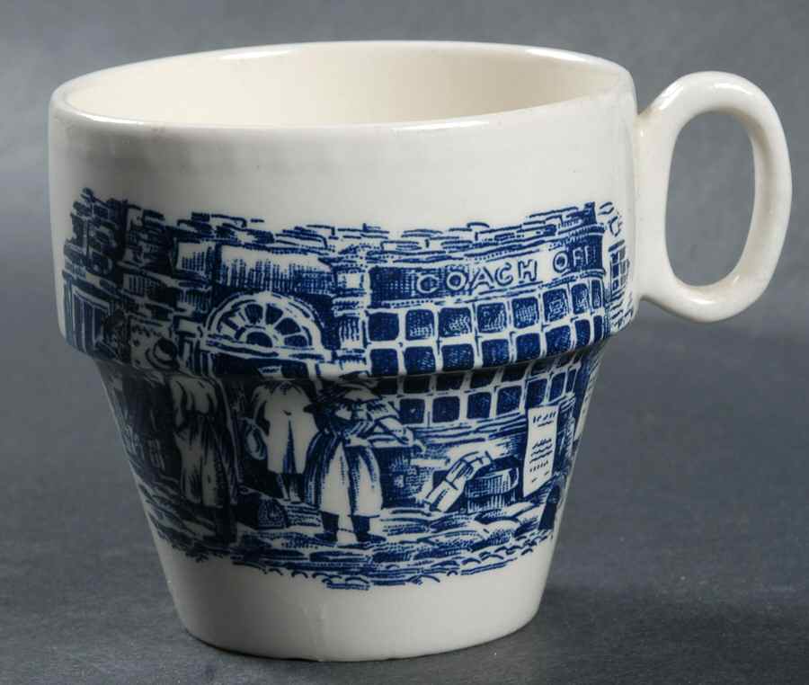 Coaching Taverns Blue Flat Cup by Royal Tudor-1