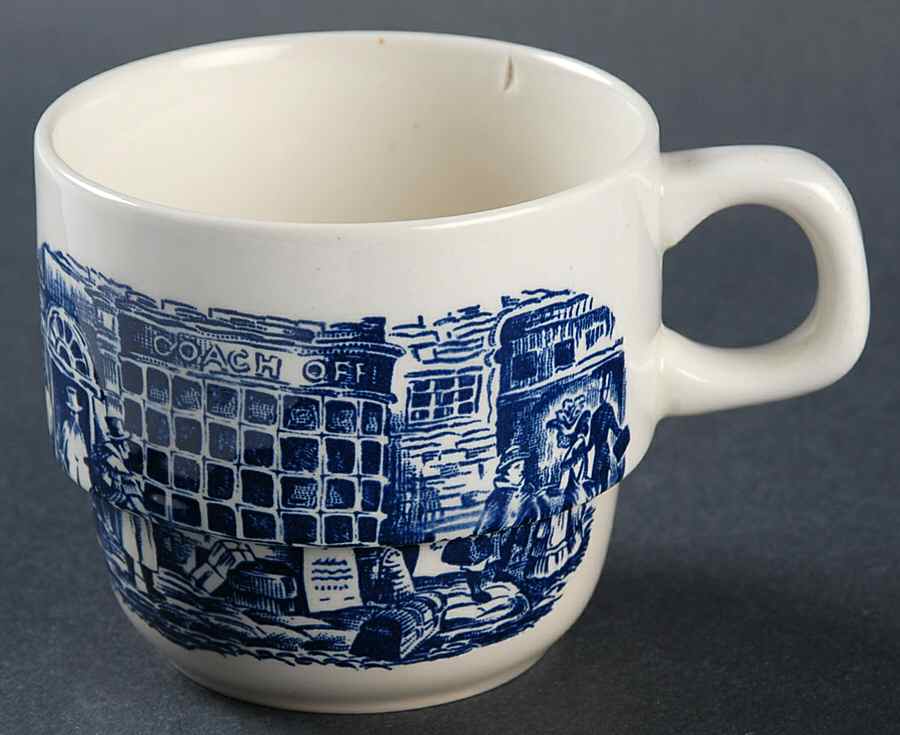 Coaching Taverns Blue Flat Cup by Royal Tudor-1